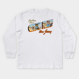 Greetings from Cape May New Jersey Kids Long Sleeve T-Shirt